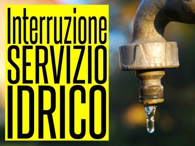 Avviso Interruzione erogazione acqua